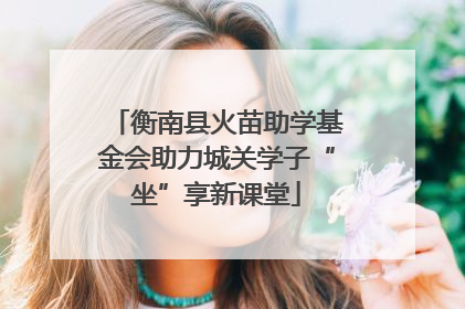 衡南县火苗助学基金会助力城关学子“坐”享新课堂