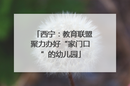 西宁：教育联盟聚力办好“家门口”的幼儿园