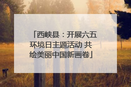 西峡县：开展六五环境日主题活动 共绘美丽中国新画卷