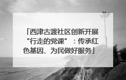 西津古渡社区创新开展“行走的党课”：传承红色基因、为民做好服务
