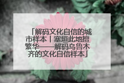 解码文化自信的城市样本丨塞垣此地擅繁华——解码乌鲁木齐的文化自信样本