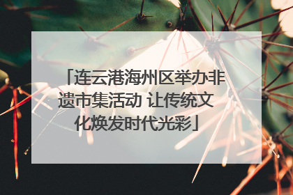 连云港海州区举办非遗市集活动 让传统文化焕发时代光彩