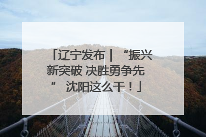 辽宁发布｜“振兴新突破 决胜勇争先” 沈阳这么干！