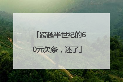 跨越半世纪的60元欠条，还了