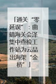 通关“零延误”：曲靖海关会泽集中查检工作站为云品出海架“金桥”