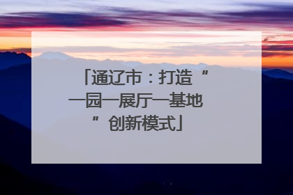 通辽市：打造“一园一展厅一基地”创新模式