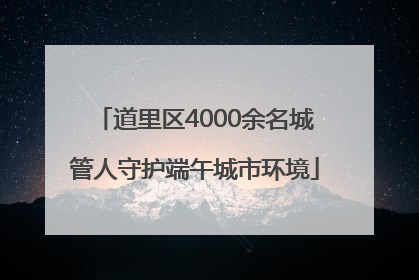 道里区4000余名城管人守护端午城市环境