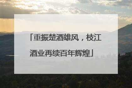 重振楚酒雄风，枝江酒业再续百年辉煌