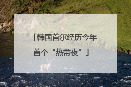 韩国首尔经历今年首个“热带夜”