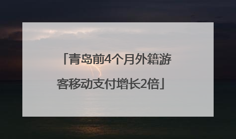 青岛前4个月外籍游客移动支付增长2倍