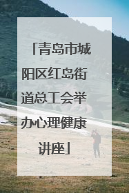 青岛市城阳区红岛街道总工会举办心理健康讲座