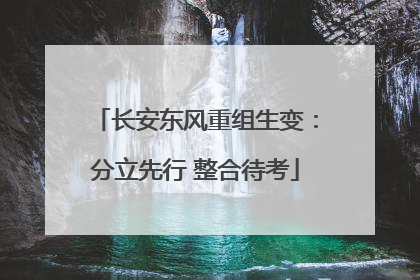 长安东风重组生变：分立先行 整合待考