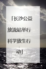 长沙公益放流站举行科学放生行动