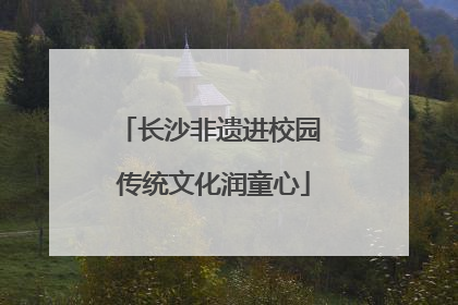 长沙非遗进校园 传统文化润童心
