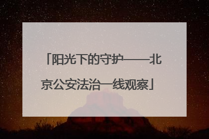 阳光下的守护——北京公安法治一线观察