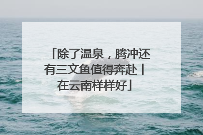 除了温泉，腾冲还有三文鱼值得奔赴丨在云南样样好