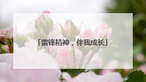 雷锋精神，伴我成长