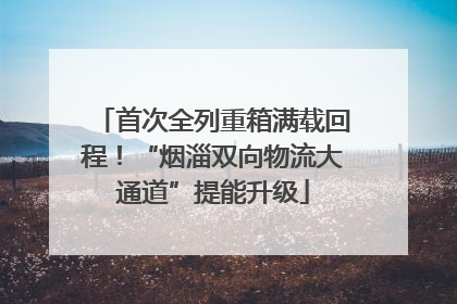 首次全列重箱满载回程！“烟淄双向物流大通道”提能升级