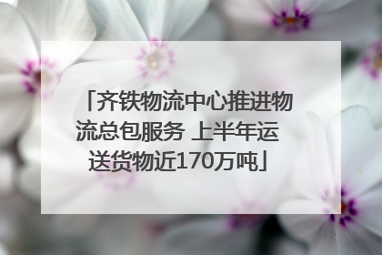 齐铁物流中心推进物流总包服务 上半年运送货物近170万吨