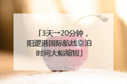 3天→20分钟，阳逻港国际航线靠泊时间大幅缩短