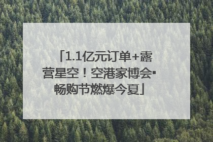 1.1亿元订单+露营星空！空港家博会▪畅购节燃爆今夏