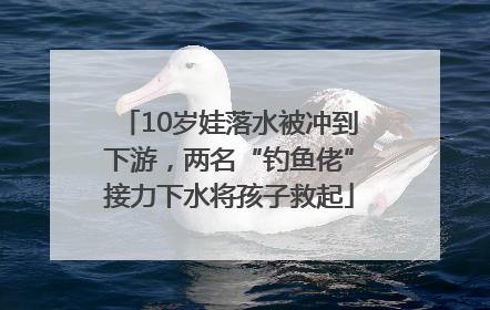 10岁娃落水被冲到下游，两名“钓鱼佬”接力下水将孩子救起