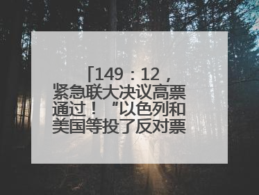 149：12，紧急联大决议高票通过！“以色列和美国等投了反对票，中方投了赞成票，19国弃权”