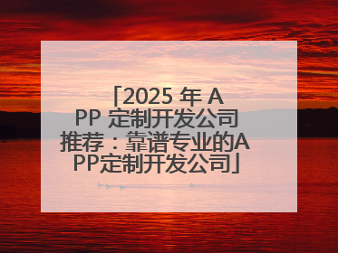 2025 年 APP 定制开发公司推荐：靠谱专业的APP定制开发公司