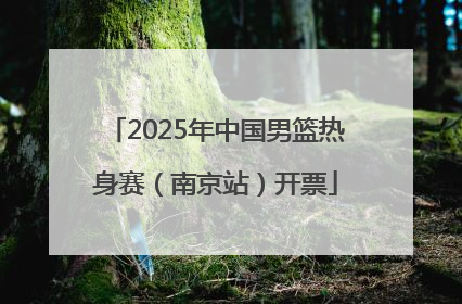 2025年中国男篮热身赛（南京站）开票