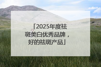 2025年度祛斑美白优秀品牌，好的祛斑产品