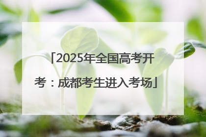2025年全国高考开考：成都考生进入考场