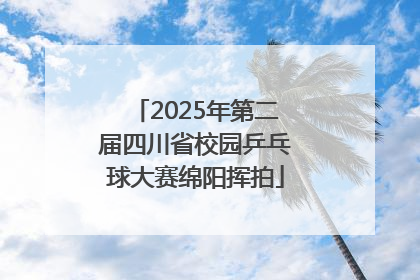 2025年第二届四川省校园乒乓球大赛绵阳挥拍