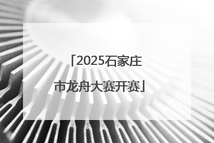 2025石家庄市龙舟大赛开赛