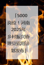5000岗位！河南2025年乡村振兴协理员招用计划发布