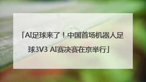 AI足球来了！中国首场机器人足球3V3 AI赛决赛在京举行